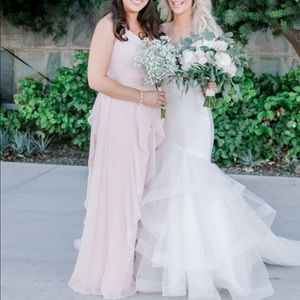 Blush bridesmaids dress